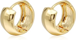 Boucles d'oreilles huggie plaquées or 18 carats | petites boucles d'oreilles créoles |