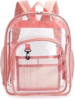 Sac à dos transparent margoun de grande capacité en plastique pvc, imperméable, robuste