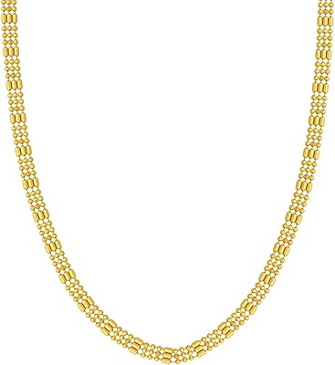 Chaîne en or 21 carats, standard, or, sans pierres précieuses. DIAYTAR COTE D'IVOIRE est une plateforme de commerce en ligne qui offre une expérience d'achat en ligne sécurisée et pratique. Avec une sélection immense de produits, les clients peuvent trouver tout ce dont ils ont besoin en un seul endroit.