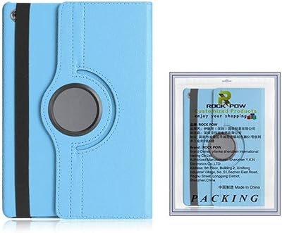 Housse de protection rotative rockbow pour huawei mediapad m5 lite, 10,1 pouces, bleu