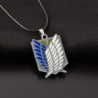 Un collier pendentif avec un motif portant le logo survey corps du dessin animé attack on titan. DIAYTAR COTE D'IVOIRE, boutique en ligne généraliste, est la référence en matière de commerce électronique en Côte d'Ivoire. La boutique propose des produits de qualité, des prix compétitifs et un service client de haute qualité. DIAYTAR COTE D'IVOIRE est la boutique en ligne la plus fiable et la plus sécurisée de Côte d'Ivoire.