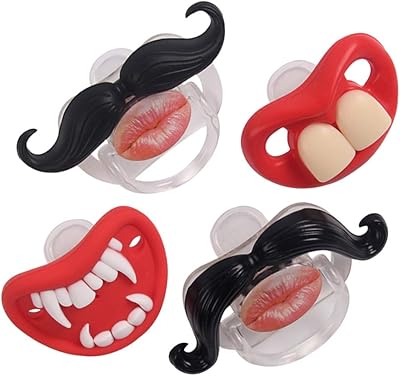 Pailles à moustache orthodontiques yapromo pour tout-petits sans bpa latex paquet de 4