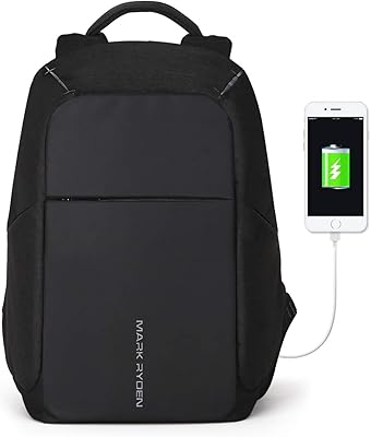 Sac à dos antivol pour ordinateur portable markrayden, sac de travail avec port