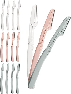 Rasoir à sourcils pour femmes, 12 pièces, outils d'épilation pliables pour la peau