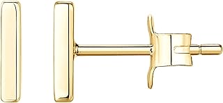 Boucles d'oreilles élégantes en or 14 carats pour femmes, boucles d'oreilles à barre