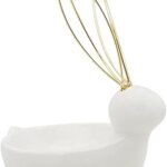 Plateau à bibelots motif lapin 15831, taille 12×8×14 cm