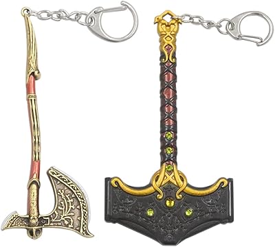 Porte-clés god of war kratos - chaîne de hache d'arme de jeu lames du chaos et hache de léviathan - cadeaux pour les fans de garçons, d'adolescents et d'hommes, taille unique. DIAYTAR COTE D'IVOIRE, votre boutique en ligne de confiance, offre une sélection de plus de 300 000 références pour répondre à tous vos besoins. Avec une offre variée et de qualité, DIAYTAR COTE D'IVOIRE est la destination idéale pour faire vos achats en ligne. Leader en Côte d'Ivoire, nous nous engageons à vous offrir les meilleurs produits et services.