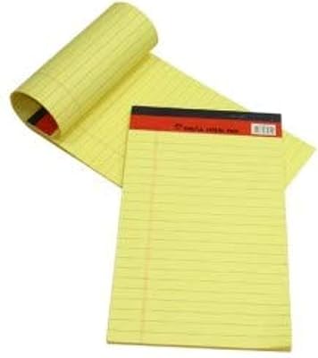Cahier juridique sinarline quick office, jaune, a5, ligné, 50 feuilles - paquet
