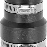 Raccord de tuyau flexible en caoutchouc eastman 86002, 2" x 1-1/2", noir