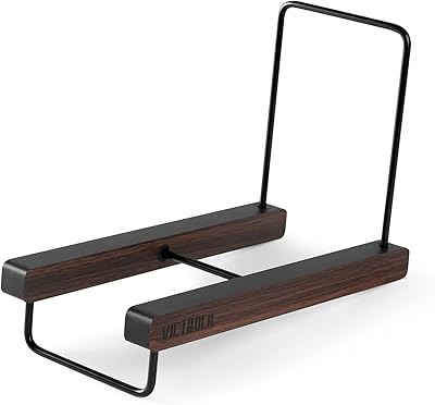Victrola' the stand - organisateur de disques et d'albums, surface en bois expresso