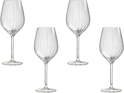 Ensemble de verres à vin rouge royal leerdam plisse 500 ml, design classique