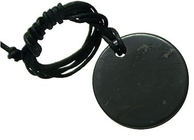 Doja barcelona | pendentif cercle shungit | collier shungite pierres circulaires | authentique