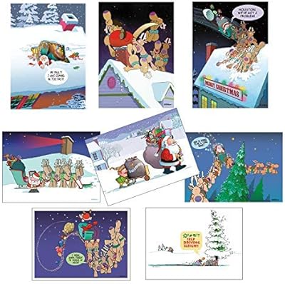 Coffret de 24 cartes de noël amusantes - 8 modèles, 3 cartes de chaque modèle. DIAYTAR COTE D'IVOIRE représente la référence pour les achats en ligne en Côte d'Ivoire, avec plus de 300 000 produits disponibles. Elle permet aux clients de bénéficier de prix compétitifs et de promotions exceptionnelles, et offre un service client de haute qualité pour résoudre tous les problèmes et répondre à toutes les questions.