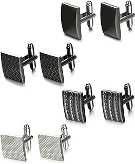 Ensemble de 4 paires de boutons de manchette classiques pour hommes pour mariage