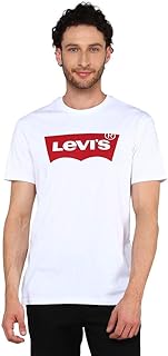 T-shirt classique à col rond levi's pour hommes avec logo batwings