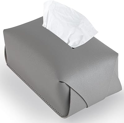 Couverture de boîte à mouchoirs en cuir, support de boîte à mouchoirs