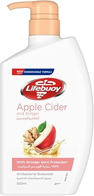 Lavage corporel antibactérien au cidre de pomme et au gingembre lifebuoy 500 ml