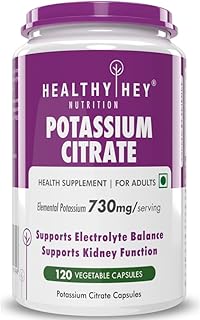 Healthyhey nutrition citrate de potassium 730 mg - 120 gélules végétales