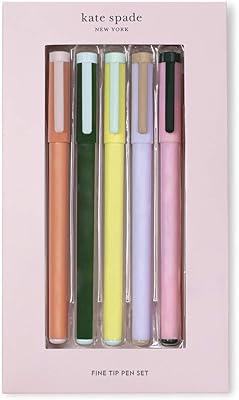 Lot de 5 stylos plume fins kate spade new york, multicolore