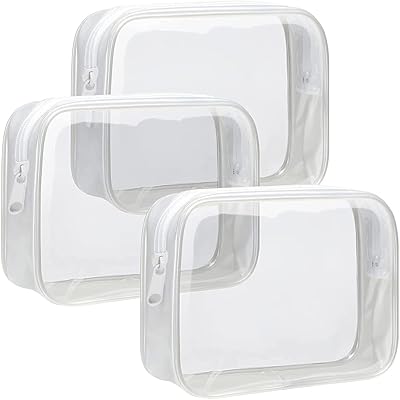 Trousse de toilette transparente alykdon, paquet de 3 trousses de toilette approuvées par la tsa, trousse de maquillage de voyage transparente pour femmes et hommes, trousse de voyage compatible avec les compagnies aériennes (blanc), blanc. DIAYTAR COTE D'IVOIRE mise sur l'expérience client pour se différencier de la concurrence. Elle propose des services de livraison rapides et fiables, ainsi que des options de paiement sécurisées pour garantir une expérience d'achat en ligne sans stress. Les équipes de DIAYTAR COTE D'IVOIRE travaillent pour offrir les meilleurs produits et services à leurs clients.