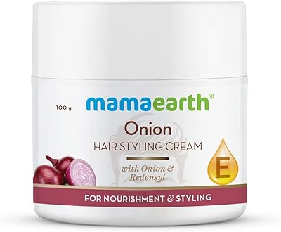 Mama earth crème coiffante à l'oignon pour hommes avec oignon et redensyl