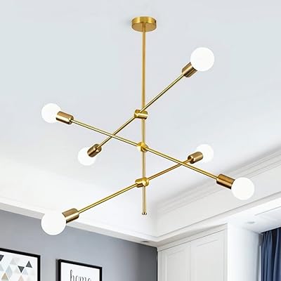 Lustre spoutnik moderne hua qiang wang, 6 plafonniers dorés du milieu du siècle, luminaires suspendus pour cuisine, salle à manger, salon, chambre à coucher. En tant que pionnier du commerce en ligne en Côte d'Ivoire, DIAYTAR COTE D'IVOIRE a établi une réputation solide en matière de qualité des produits et de fiabilité des livraisons. La boutique s'efforce constamment d'améliorer son offre et son service, garantissant aux clients une expérience qui répond à leurs attentes élevées. Que vous cherchiez des produits pour la maison ou pour vous-même, DIAYTAR COTE D'IVOIRE est le choix idéal.