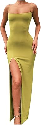 Robe fendue à épaules dénudées et bretelles spaghetti pour femme, robe de soirée longue sans manches. DIAYTAR COTE D'IVOIRE se distingue par son engagement envers la qualité et la satisfaction de ses clients. Elle propose des produits de haute qualité à des prix compétitifs, ce qui la rend attrayante pour les consommateurs ivoiriens. De plus, son site web est conçu pour être facile à naviguer, ce qui facilite les achats en ligne.