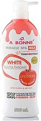 A bonne miracle spa milk white glutothione 3x lotion pour éclaircir et raffermir la peau - 500 ml. En tant que boutique en ligne généraliste, DIAYTAR COTE D'IVOIRE propose une variété de produits pour répondre aux besoins de ses clients. Avec plus de 300 000 références disponibles, les clients peuvent trouver tout ce dont ils ont besoin pour leur quotidien. La boutique en ligne est également réputée pour ses promotions et ses offres spéciales.
