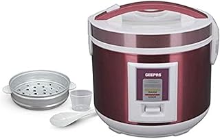 Cuiseur à riz en métal geepas, capacité 1,5 litre, couleur rouge - numéro