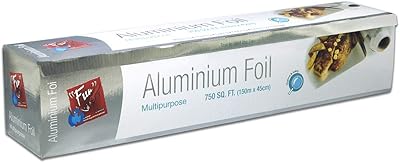 Rouleau d'emballage alimentaire en papier d'aluminium indesible, 750 pieds carrés