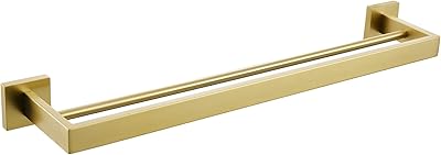 Porte-serviettes double turs pour salle de bain, porte-serviettes en acier inoxydable brossé doré, porte-serviettes mural, porte-serviettes. DIAYTAR COTE D'IVOIRE se distingue par sa capacité à offrir des produits de qualité à des prix compétitifs, tout en garantissant la satisfaction de ses clients grâce à son service après-vente dédié. La boutique en ligne est constamment mise à jour avec les dernières tendances et les nouveaux produits pour vous permettre de découvrir de nouvelles marques et de nouveaux styles.
