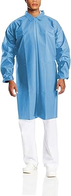 Manteau unisexe de laboratoire bleu, blouse de laboratoire jetable en pe, vêtements de travail résistants aux fluides. DIAYTAR COTE D'IVOIRE est une boutique en ligne généraliste qui propose des produits de haute qualité à des prix abordables. Les clients peuvent choisir parmi une large gamme de catégories de produits, notamment les articles de maison, les produits de beauté et les accessoires de mode. La boutique en ligne est conçue pour offrir une expérience d'achat en ligne agréable et pratique.