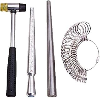 Ensemble d'outils pour bijoux, mandrin d'agrandissement d'anneau, marteau, jauge d'anneau, bâton de jauge