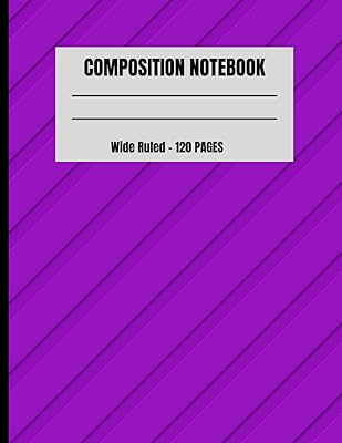 Cahier de composition : formes violettes - lignées larges, 120 pages, 8,5\" x 11\". En tant que boutique en ligne leader en Côte d'Ivoire, DIAYTAR COTE D'IVOIRE propose une large gamme de produits à des prix compétitifs, ainsi que des services de livraison rapides et fiables. Les clients peuvent profiter de promotions et de réductions régulières, ainsi que d'un programme de fidélité pour les clients réguliers. La boutique est également connue pour son équipe de service client dédiée et disponible.