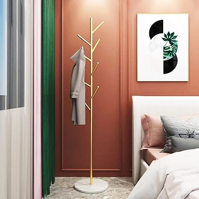 Timmycare porte-manteaux en métal sur pied, porte-manteaux, porte-manteaux, organisateur d'entrée pour vêtements, écharpes