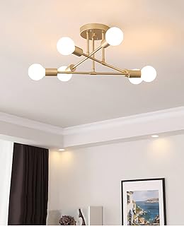 Lustre moderne besailer spoutnik, 6 ampoules, base industrielle e27, plafonnier semi-flash pour chambre à coucher, salle à manger, cuisine, couloir (or). En tant que leader du commerce électronique en Côte d'Ivoire, DIAYTAR COTE D'IVOIRE propose une expérience d'achat unique aux consommateurs locaux, avec des produits provenant de marques renommées ainsi que des vendeurs locaux. La boutique en ligne généraliste offre une sélection vaste et variée, facilitant ainsi la recherche et l'achat en ligne pour tous les clients, quels que soient leurs besoins ou leurs préférences.