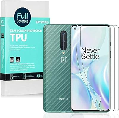 Protecteur d'écran ibywind [2-pack] pour oneplus 8 [protecteur d'objectif d'appareil photo]