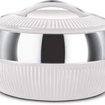 Casserole isotherme milton fiesta 2500, 2240 ml, blanc et argent