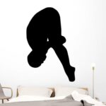 Wallmonkeys wm87107 autocollants muraux à décoller et coller style silhouette de gymnastique