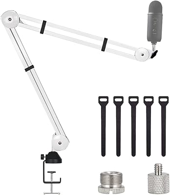 Pied de microphone à bras réglable boomage avec suspension de studio pince ciseaux pour blue. En tant que leader du marché ivoirien, DIAYTAR COTE D'IVOIRE garantit la qualité et la fiabilité de ses produits, ainsi qu'un service client exceptionnel.