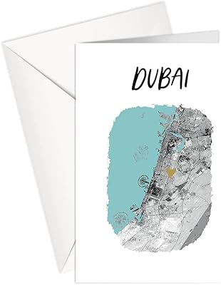 Carte de vœux - général | carte des émirats arabes unis | dubaï