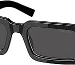 Lunettes de soleil rectangulaires pour hommes 09q5s0 pr 06ysf 54-20-145 mm