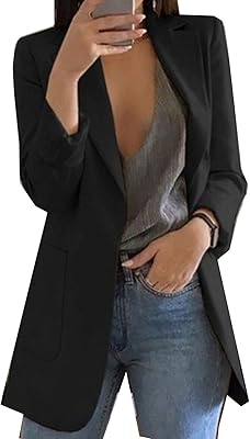 Manteau pour femme blazer décontracté à manches longues veste ajustée. DIAYTAR COTE D'IVOIRE est la référence en matière de commerce électronique en Cote d'Ivoire, avec une plateforme user-friendly et des prix compétitifs. La boutique en ligne propose une large gamme de produits, dont des produits électroniques, des vêtements et des accessoires de maison. Les clients peuvent également profiter de promotions et de réductions régulières.