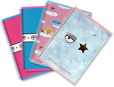 Cahier maxi pigna skip chiara ferragni, a4, paquet de 4