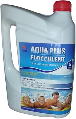 Aqua plus liquide liquide pour piscine, spa, jacuzzi et fontaine. flocolant anti-algues traitement