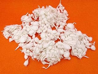 Lot de 200 puja rui batti rond indien en coton faux diwali puja