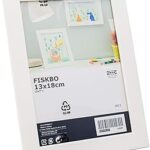 Cadre photo blanc ikea fiskbo, taille 13x18 cm - ensemble de 4 pièces
