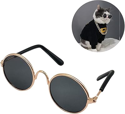 Lunettes de soleil delfino pour animaux de compagnie petites lunettes rondes en métal. DIAYTAR COTE D'IVOIRE est une boutique en ligne généraliste proposant plus de 300 000 références de produits. Elle est considérée comme l'une des boutiques en ligne leaders en Côte d'Ivoire. Elle offre une large gamme de produits pour répondre aux besoins de ses clients.