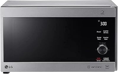 Micro-ondes lg new chef inverter 42 litres avec grill (mh8265cis) - gris