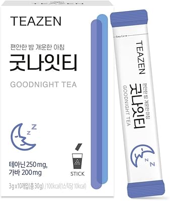 Teazen goodnight thé premium de corée, mélange en poudre avec théanine et gaba, 10 bâtonnets, 1,05 oz. DIAYTAR COTE D'IVOIRE est la référence en matière de commerce électronique en Côte d'Ivoire, proposant plus de 300 000 références de produits. Les clients peuvent profiter d'une expérience d'achat en ligne personnalisée et bénéficier de promotions et de réductions spéciales. La boutique en ligne est sécurisée et les transactions sont traitées de manière confidentielle.